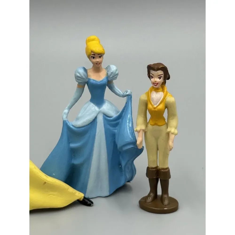 Disney PRINCESS PVC Mini Figures Cake Toppers Lot Of 7 W/ Cinderella, Snow White